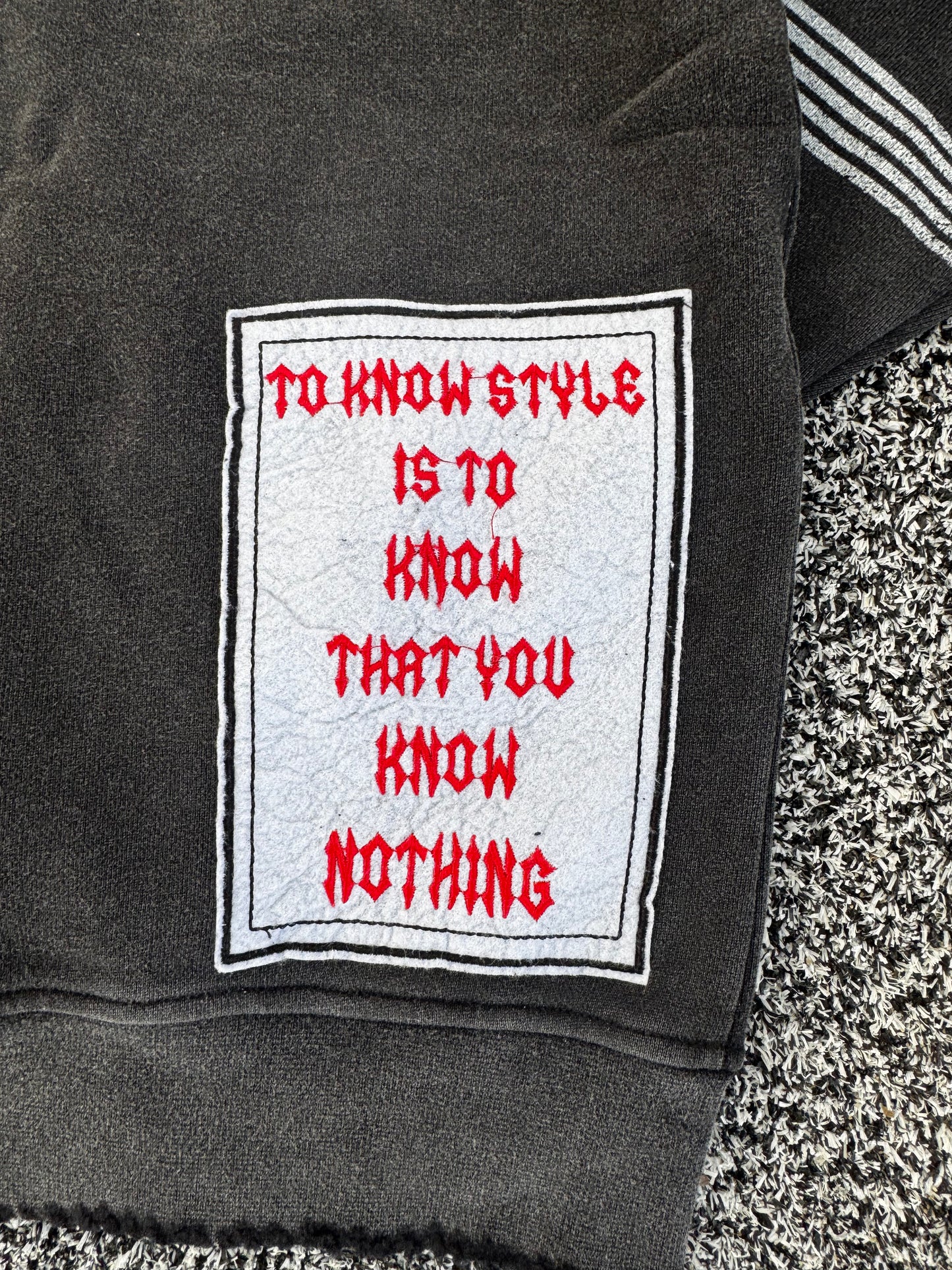 Rhinestone Distressed Hoodie