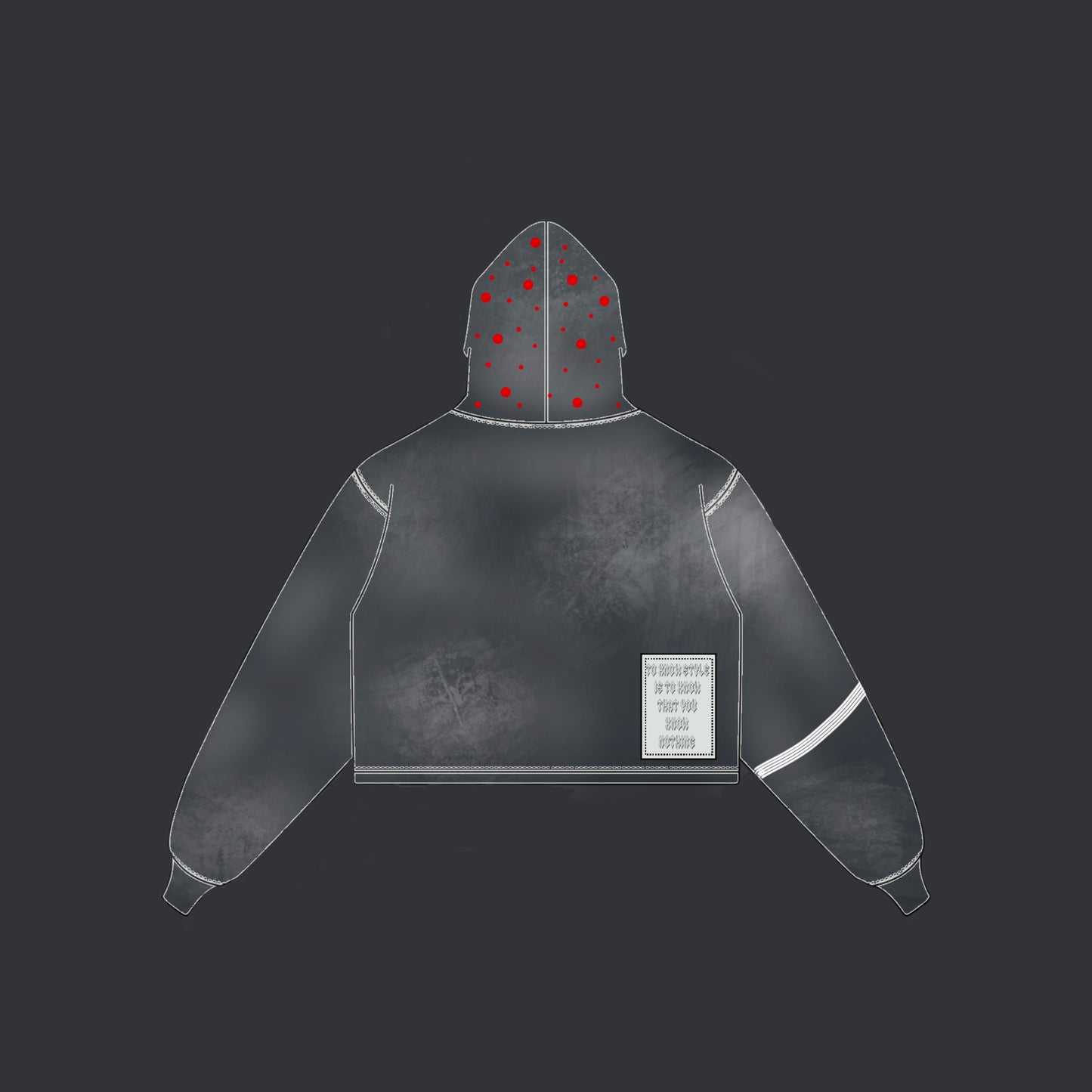 Rhinestone Distressed Hoodie